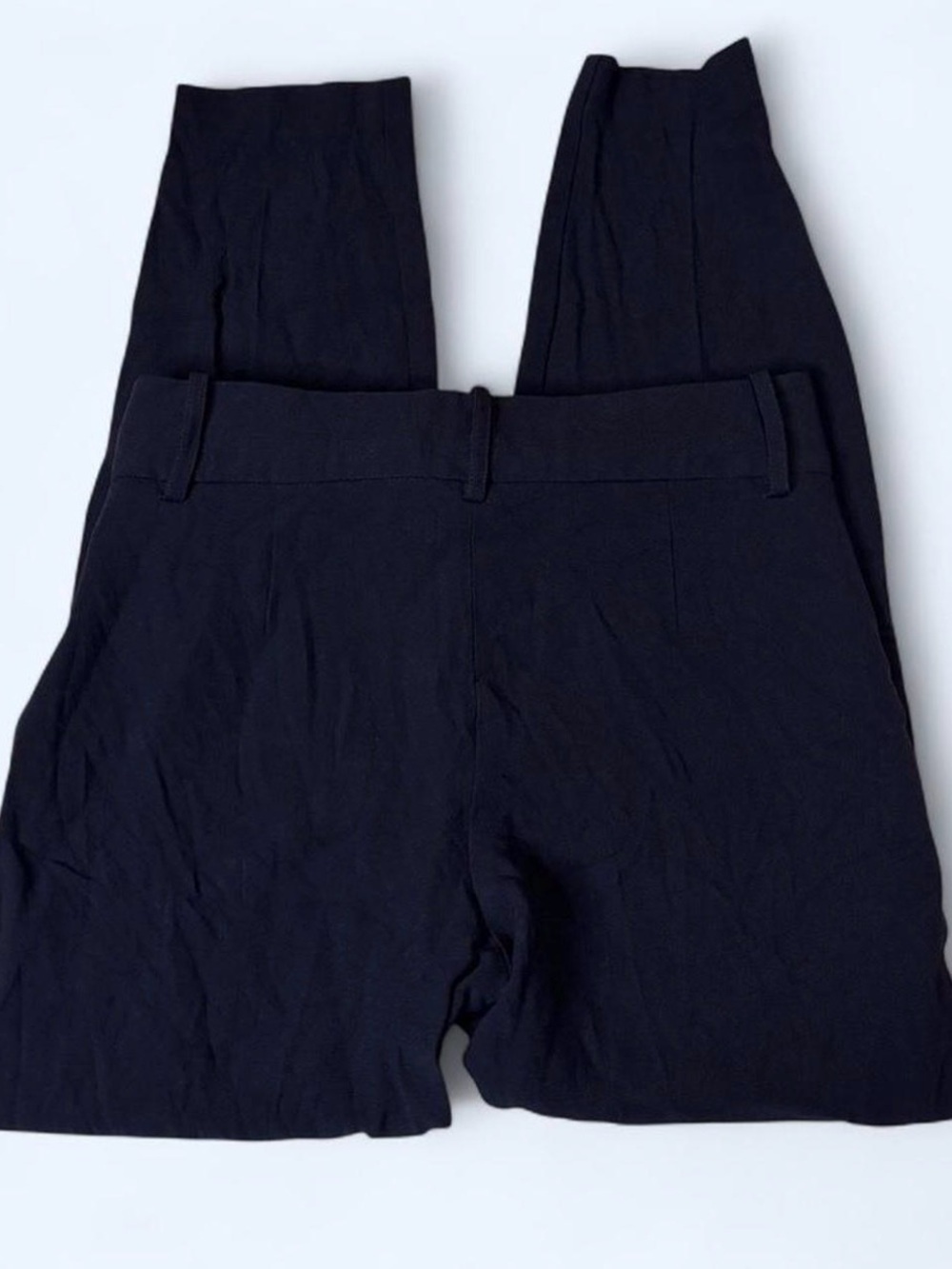 Sézane Navy Blue Tailored Pants FR 34 US 2 High Rise Slim Fit Trousers - Picture 2 of 9
